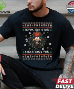 I'm Fine Everything Is Fine Shirt, Disneyland Anxiety Christmas Light Shirt