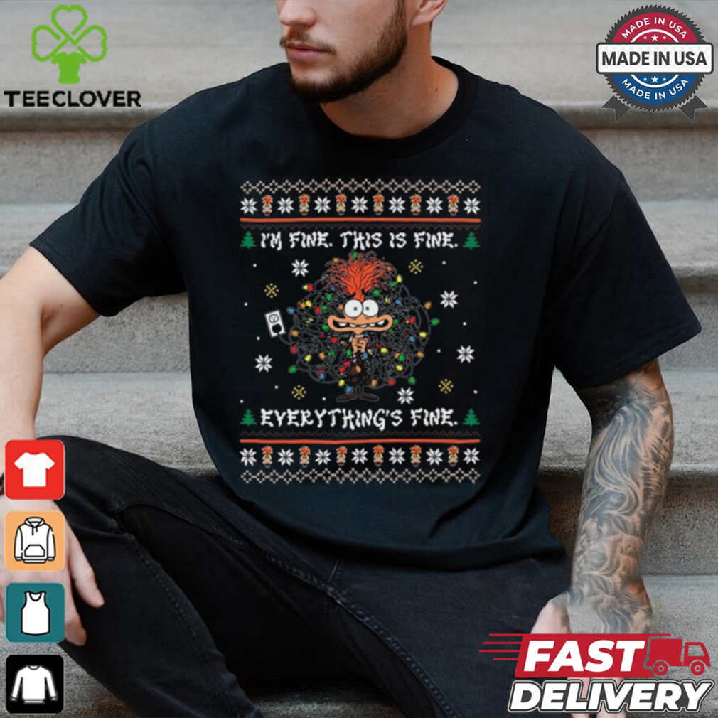 I'm Fine Everything Is Fine Shirt, Disneyland Anxiety Christmas Light Shirt I'm Fine Everything Is Fine Shirt, Disneyland Anxiety Christmas Light Shirt