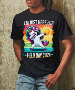 Im Just Here For Field Day Happy Field Day Dabbing Unicorn T hoodie, sweater, longsleeve, shirt v-neck, t-shirt