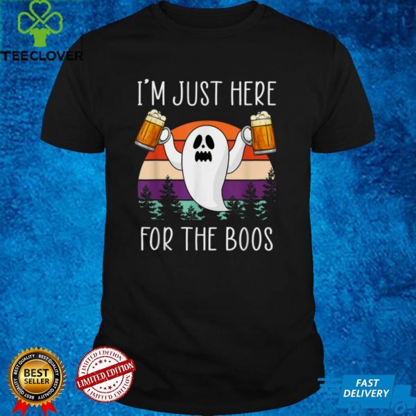 Im Just Here For The Boos Ghost Funny Halloween Women T Shirt