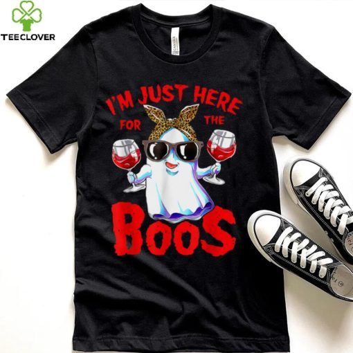 I'm Just Here For The Boos Halloween Women Ghost Cute Funny T Shirt