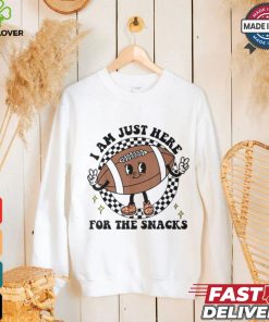 I'm Just Here For The Snacks Football Mom Game Day T Shirt