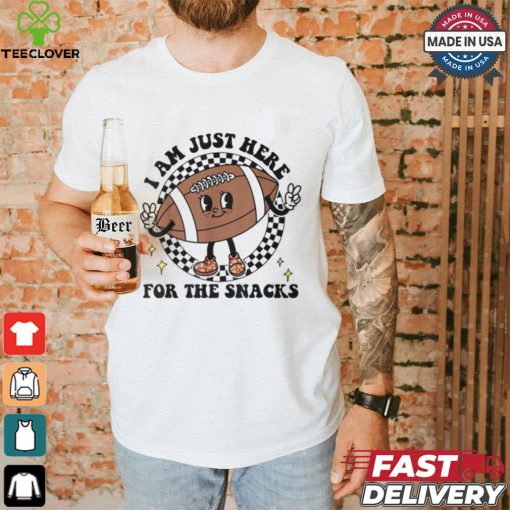 I’m Just Here For The Snacks Football Mom Game Day T Shirt