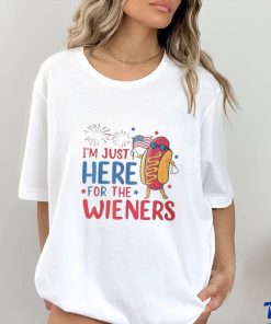 I'm Just Here For The Wieners 4Th Of July Hot Dog T Shirt