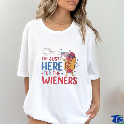 I’m Just Here For The Wieners 4Th Of July Hot Dog T Shirt
