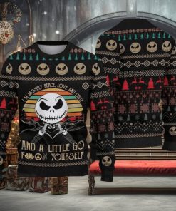 I’m Mostly Peace Love And Light Ugly Christmas Sweater Christmas Sweater For Men And Women