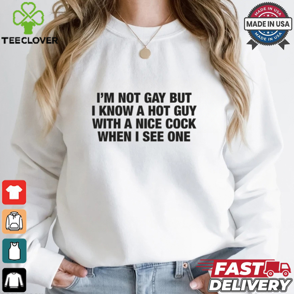 I'm Not Gay But I Know A Hot Guy With A Nice Cock When I See One Shirt I'm Not Gay But I Know A Hot Guy With A Nice Cock When I See One Shirt