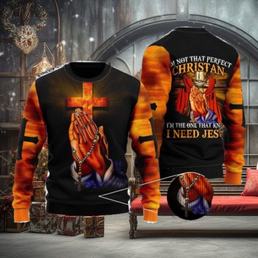 Im Not That Perfect Christian Ugly Christmas Sweater For Men And Women