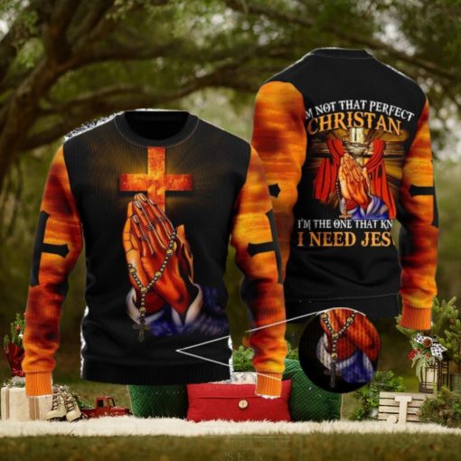 Im Not That Perfect Christian Ugly Christmas Sweater For Men And Women