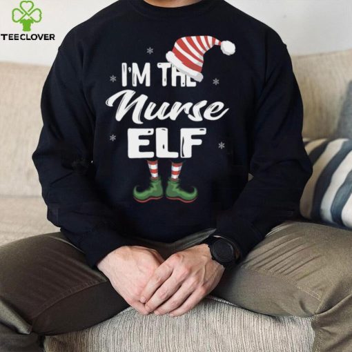 Im The Nurse Elf Christmas Eve Xmas Elf Squad Costume Long Sleeve T Shirt