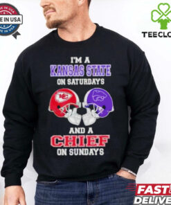 I’m a Kansas state on Saturdays and a Chiefs on Sundays football helmet shirt 1 I’m a Kansas state on Saturdays and a Chiefs on Sundays football helmet shirt