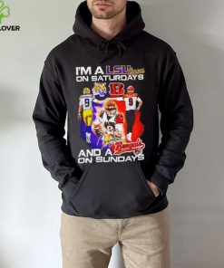 I’m a LSU Tigers on saturdays and a Cincinnati Bengals on sundays Joe Burrow signature logo hoodie, sweater, longsleeve, shirt v-neck, t-shirt