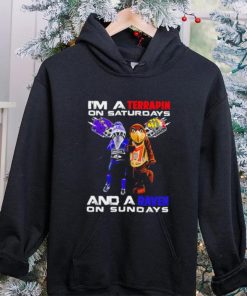 I’m a Terrapin on saturdays and a Raven on sundays mascots helmet gift hoodie, sweater, longsleeve, shirt v-neck, t-shirt