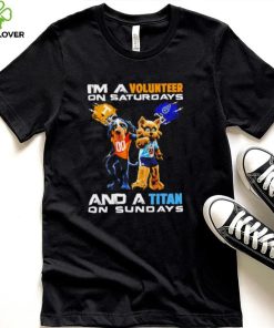 I’m a Volunteer on saturdays and a Titan on sundays mascots helmet gift shirt