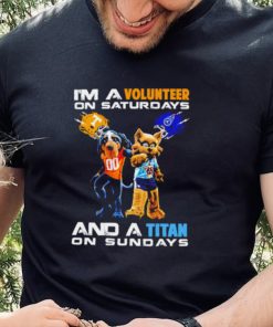 I’m a Volunteer on saturdays and a Titan on sundays mascots helmet gift hoodie, sweater, longsleeve, shirt v-neck, t-shirt