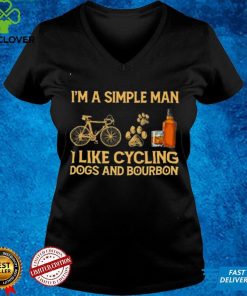 Im a simple man I like cycling dogs and bourbon shirt