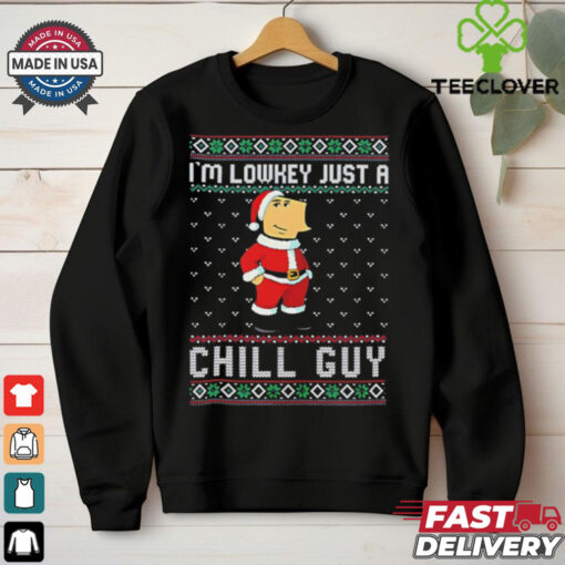 I’m lowkey just a chill guy Christmas Santa shirt