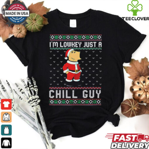 I’m lowkey just a chill guy Christmas Santa shirt