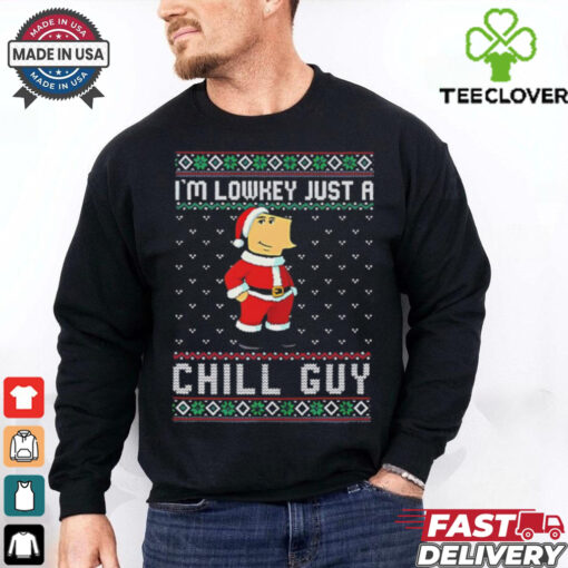 I’m lowkey just a chill guy Christmas Santa shirt