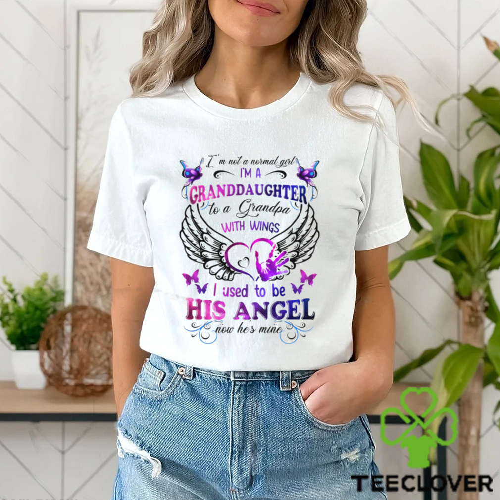 I'm not a normal girl  I'm a Granddaughter to a grandpa with wings   Angel Grandpa V Neck T Shirt I'm not a normal girl  I'm a Granddaughter to a grandpa with wings   Angel Grandpa V Neck T Shirt