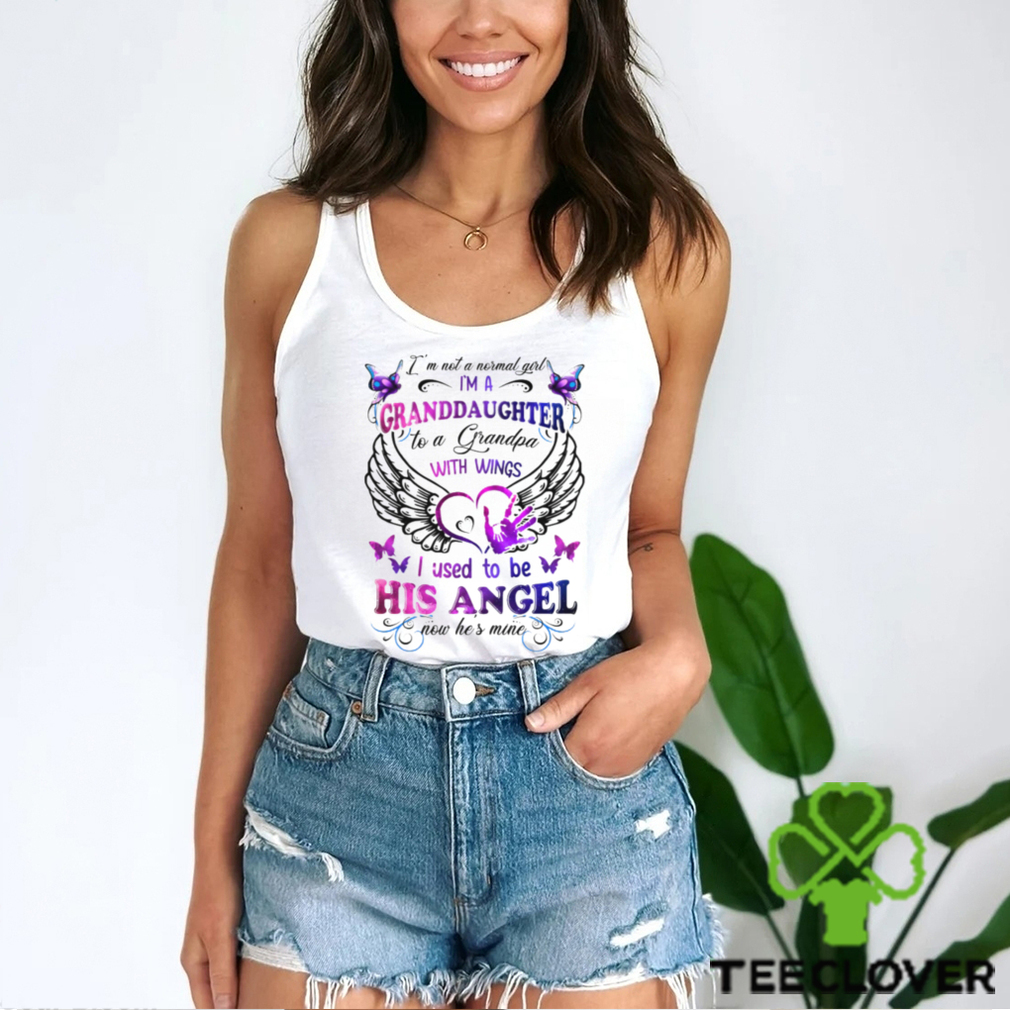 I'm not a normal girl  I'm a Granddaughter to a grandpa with wings   Angel Grandpa V Neck T Shirt I'm not a normal girl  I'm a Granddaughter to a grandpa with wings   Angel Grandpa V Neck T Shirt