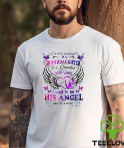 I'm not a normal girl I'm a Granddaughter to a grandpa with wings Angel Grandpa V Neck T Shirt 2 I'm not a normal girl I'm a Granddaughter to a grandpa with wings Angel Grandpa V Neck T Shirt