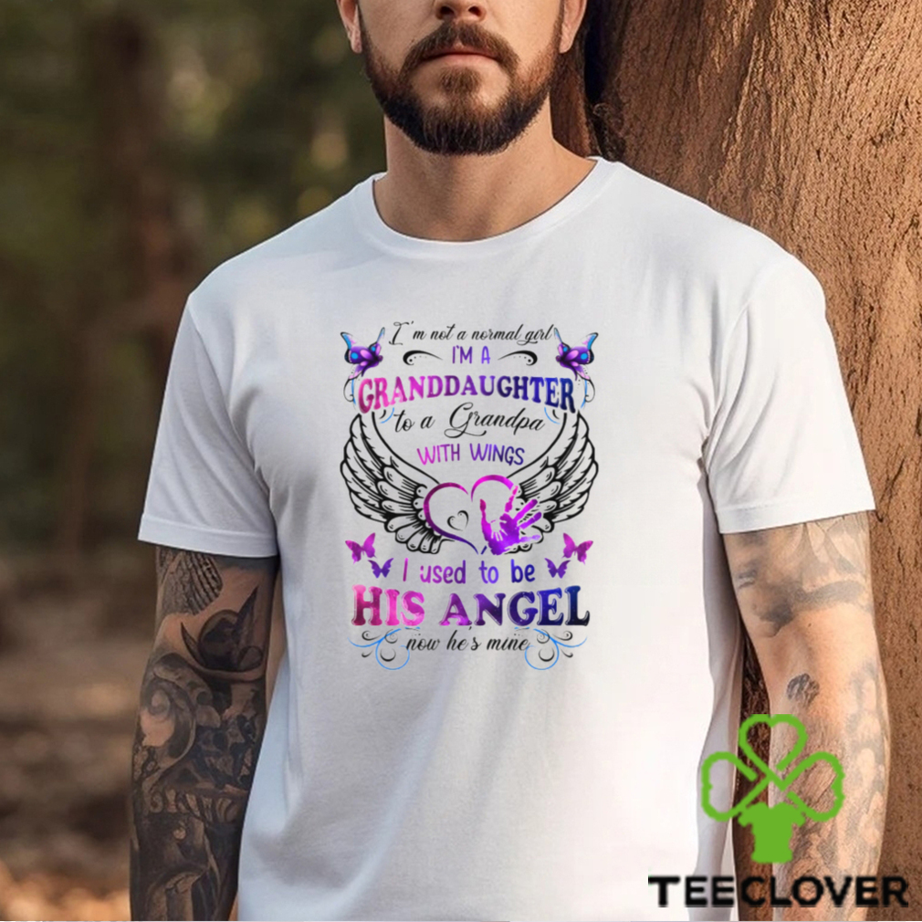 I'm not a normal girl  I'm a Granddaughter to a grandpa with wings   Angel Grandpa V Neck T Shirt I'm not a normal girl  I'm a Granddaughter to a grandpa with wings   Angel Grandpa V Neck T Shirt