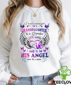 I'm not a normal girl I'm a Granddaughter to a grandpa with wings Angel Grandpa V Neck T Shirt 3 I'm not a normal girl I'm a Granddaughter to a grandpa with wings Angel Grandpa V Neck T Shirt