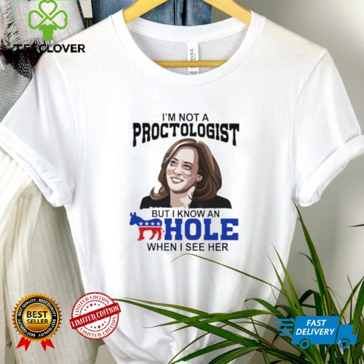 I’m not a proctologist but I know an asshole when I see her Harris shirt