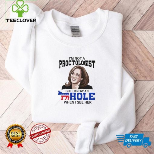 I’m not a proctologist but I know an asshole when I see her Harris shirt