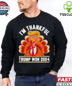 I’m thankful Trump Won 2024 cartoon shirt