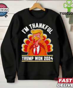 I’m thankful Trump Won 2024 cartoon shirt