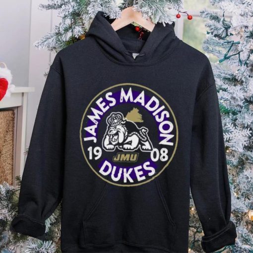 Image One James Madison Dukes Black Mascot Circle T Shirt