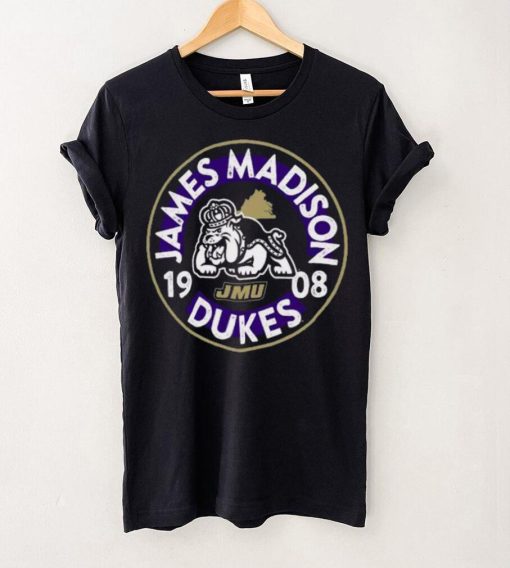 Image One James Madison Dukes Black Mascot Circle T Shirt