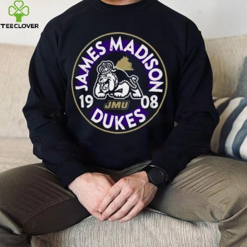 Image One James Madison Dukes Black Mascot Circle T Shirt