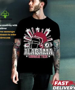 Image One Men's Alabama Crimson Tide Grey Helmet Star T Shirt