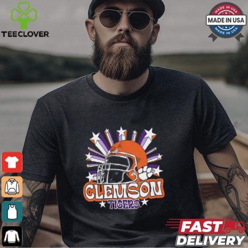 Image One Men’s Clemson Tigers Grey Helmet Star T Shirt