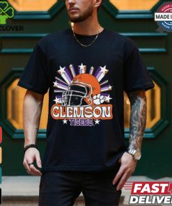 Image One Men's Clemson Tigers Grey Helmet Star T Shirt