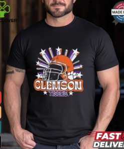 Image One Men's Clemson Tigers Grey Helmet Star T Shirt