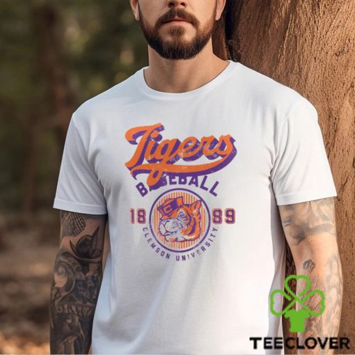 Image One Men’s Clemson Tigers Ivory Baseball Logo T Shirt