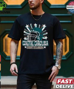 Image One Men's Coastal Carolina Chanticleers Grey Helmet Star T Shirt