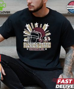 Image One Men's Florida State Seminoles Grey Helmet Star T Shirt