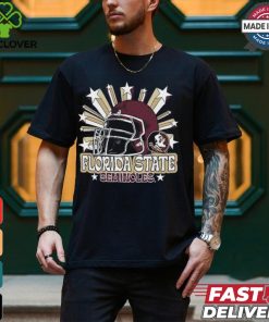 Image One Men's Florida State Seminoles Grey Helmet Star T Shirt