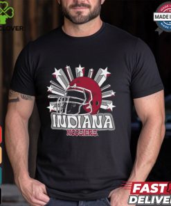 Image One Men's Indiana Hoosiers Grey Helmet Star T Shirt