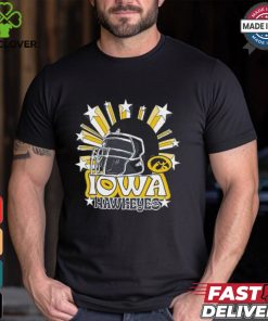 Image One Men's Iowa Hawkeyes Grey Helmet Star T Shirt