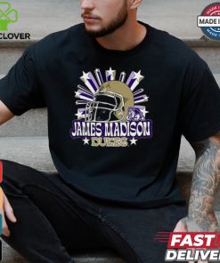 Image One Men's James Madison Dukes Grey Helmet Star T Shirt