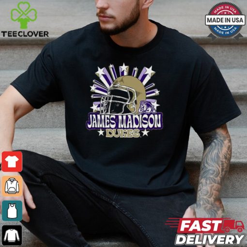 Image One Men’s James Madison Dukes Grey Helmet Star T Shirt