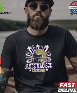 Image One Men's James Madison Dukes Grey Helmet Star T Shirt