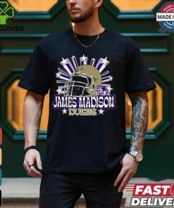 Image One Men's James Madison Dukes Grey Helmet Star T Shirt