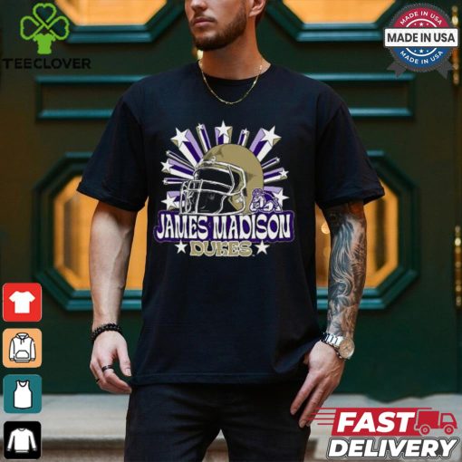 Image One Men’s James Madison Dukes Grey Helmet Star T Shirt